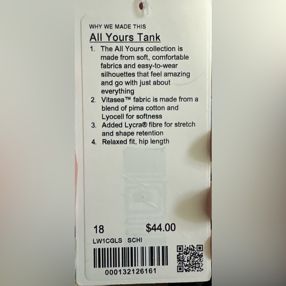 Lululemon All Yours Tank in Spiced Chai Women’s Size 18 - Picture 3 of 3